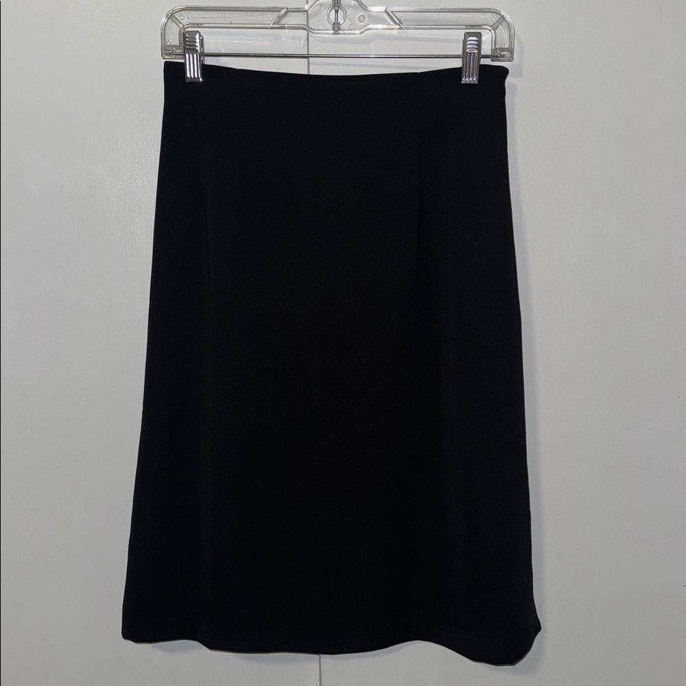 Harve Benard Black Pencil Skirt w Side Slit Women’s 8 P Petite NEW